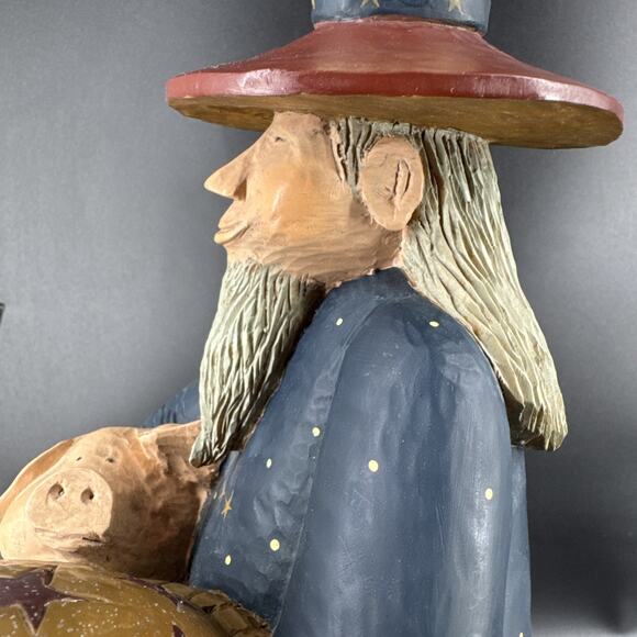 Williraye AS AMERICAN AS APPLE PIE 16" Figurine Uncle Sam w/Pig & Pie WW1325 - Picture 10 of 14